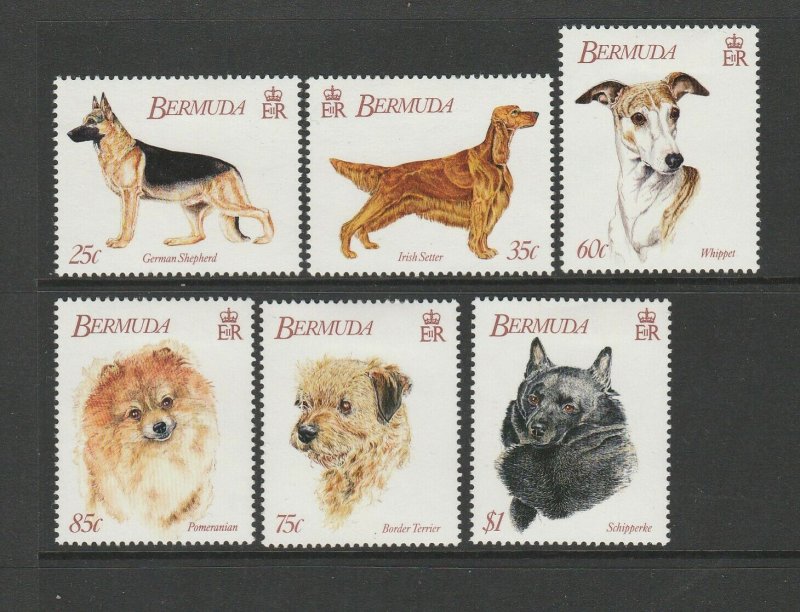 Bermuda 1992 Dogs MM SG 655/60