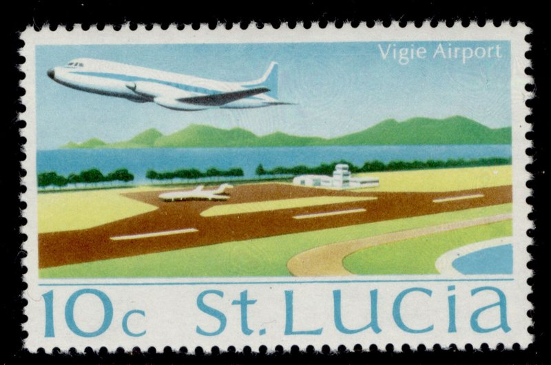 ST. LUCIA QEII SG281, 10c Vigie airport, NH MINT.