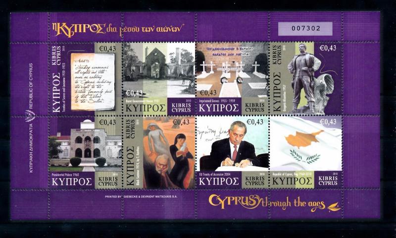 [51648] Cyprus 2010 History of Cyprus Flag from booklet MNH