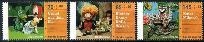 HERRICKSTAMP NEW ISSUES GERMANY Sc.# B1131-33 For Youth 2017 Marionettes S.P.