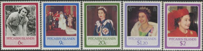 Pitcairn Islands 1986 SG285-289 QEII birthday set MNH