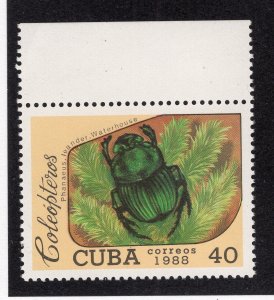 Cuba 1988 40c Beetle, Scott 3042 MNH, value = $1.25