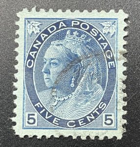 Canada, Scott 79, Used QV Numeral Issue, Light Cancel, VF