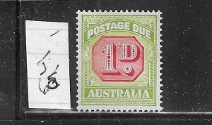 AUSTRALIA SCOTT #J65 1938 POSTAGE DUES 1D WMK 228 PERF 14.5/14 -MINT NH