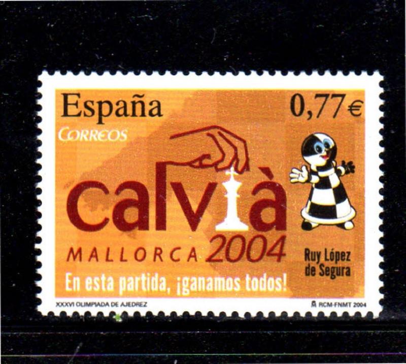 SPAIN #3283  2004  36TH  CHESS OLYMPIAD    MINT VF NH