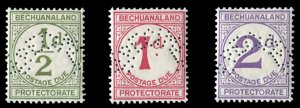 Bechuanaland Protectorate #J4-6S (SG D4-6s) Cat£110, 1932 Postage Dues, set ...