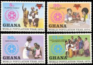 Ghana 540-543, MNH, World Population Year