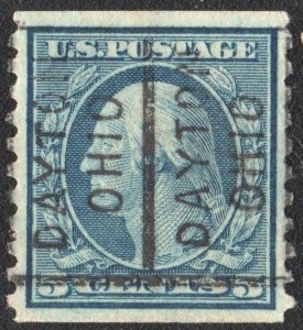 SC#496 5¢ Washington Coil Single (1919) Used