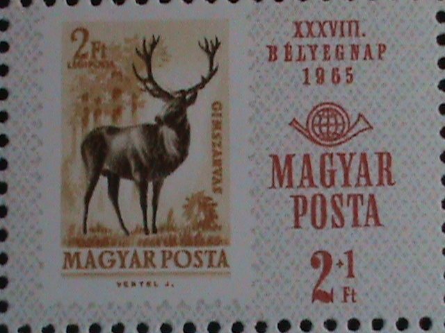 HUNGARY-1965 SC#B257b  STAMP DAY-STAMPS IN ORIGINAL COLORS MNH S/S VERY FINE