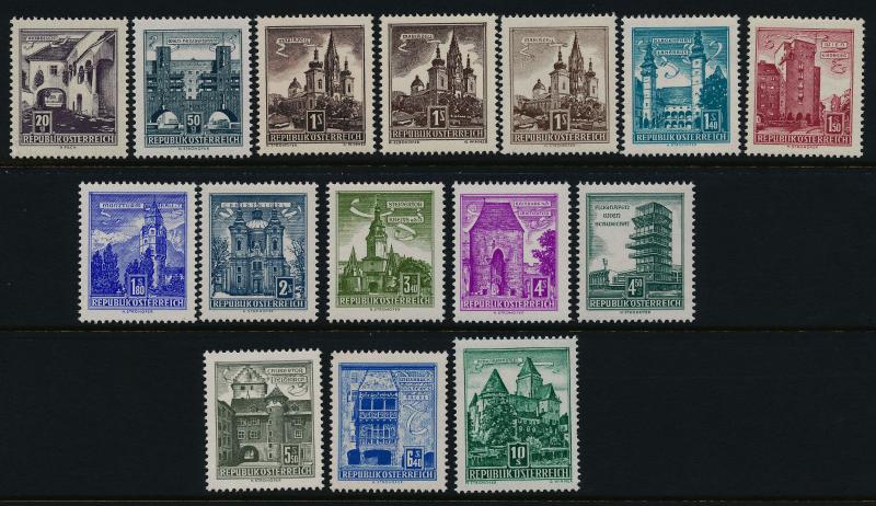 Austria 618A-30 MNH Architecture, Castles, Church