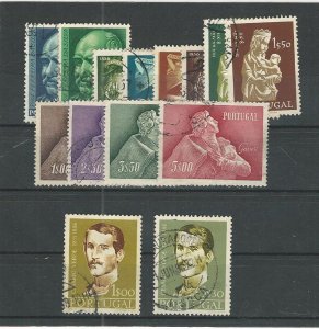 Portugal, Postage Stamp, #816-829 Used, 1956-1957, JFZ