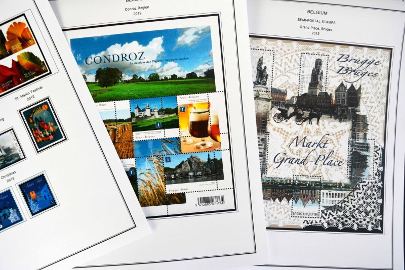 COLOR PRINTED BELGIUM 2011-2020 STAMP ALBUM PAGES (145 illustrated pages)