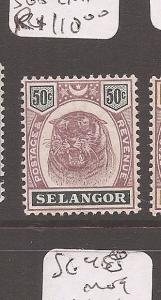 Malaya Selangor Tiger SG 59 MNH (4dat)