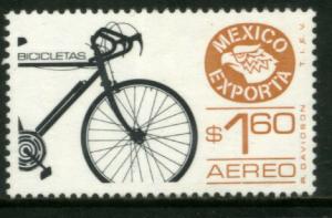 MEXICO Exporta C596, $1.60P Bicycles Wmkd Fosfo Paper 2 MNH