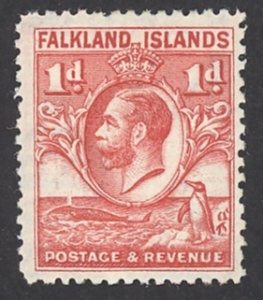 Falkland Islands Sc# 55 MH 1929-1931 1p King George V Definitives