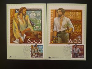 explorer Vasco de Gama Europa Cept x2 maximum card Portugal 1980