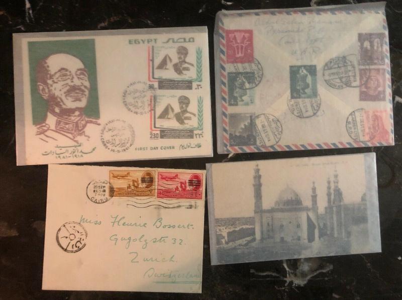 Great Egypt Picture Postcard Cover Collection Lot MXE