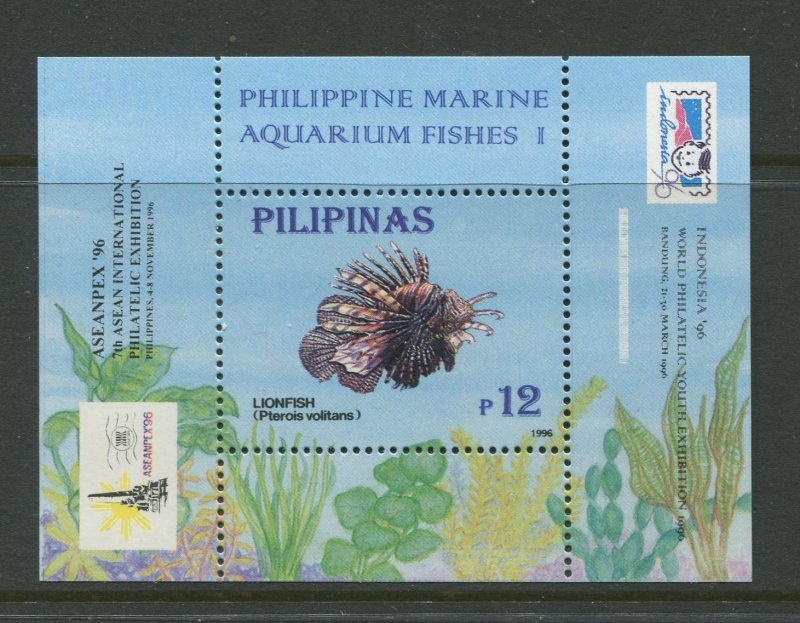 STAMP STATION PERTH Philippines #2404a Fish Souvenir Sheet MNH CV$4.00.