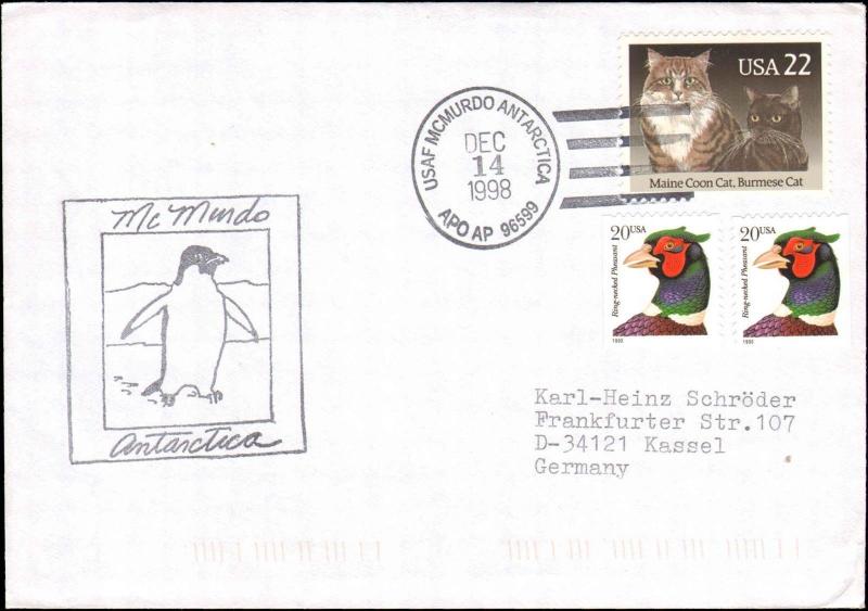 1998 McMURDO ANTARCTIC WITH CACHET