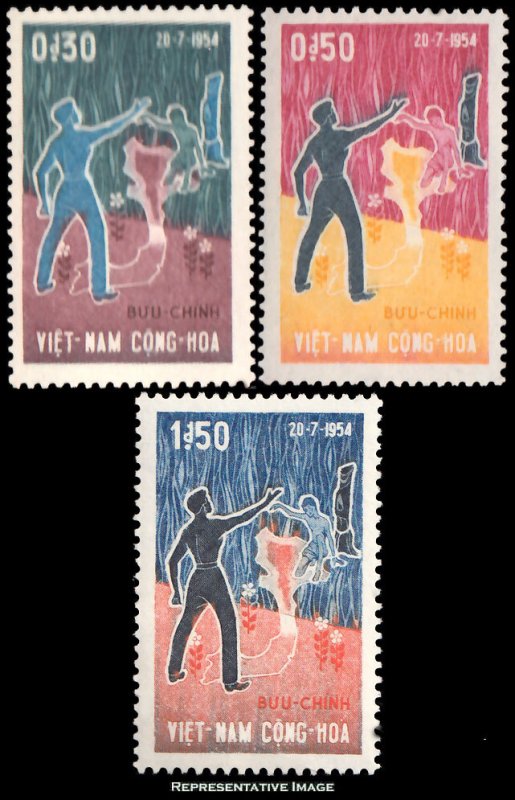 Vietnam Scott 239-241 Mint never hinged.