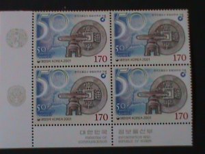 ​KOREA-2001- SC#2062-50TH MINTING & SECURITY PRINTING CORP:-MNH BLOCK VF