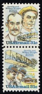 US #C92a Wright Brothers Se-tenant Pair; MNH (1.30)