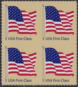 US 4130 Old Glory First Class 41c block 4 MNH 2007