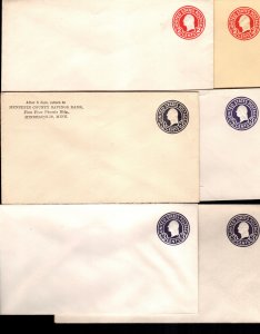 United States U436 U436D U436E U429 U430  6 diff envelopes mint