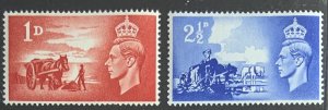 GREAT BRITAIN 1948 CHANNEL ISLANDS LIBERATION SET SGC1/2 UNMOUNTED MINT