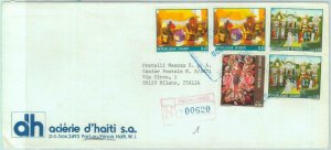 84293 - HAITI  - POSTAL HISTORY - REGISTERED COVER  to ITALY - BIRDS 1981