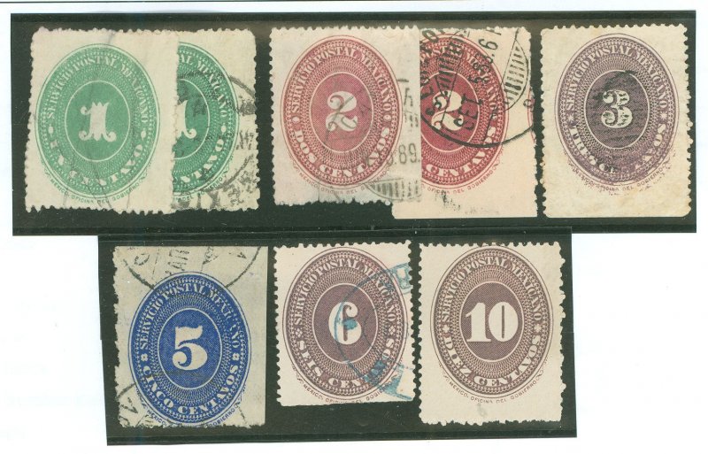 Mexico #174/174a/175/176/ Used Single