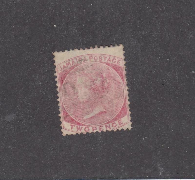 JAMAICA # 2 QUEEN VICTORIA 2p LIGHT USED CAT VALUE $65