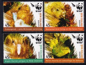 New Zealand 2005 Kakapo Bird Complete Mint MNH Set SC 2032-2035