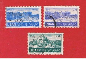 Lebanon #262-264  VF used  Ruins  Free S/H