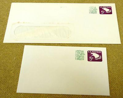 U553 5c U.S. Postage Envelope Lot of 2