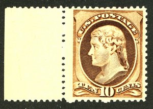 U.S. #187 MINT OG NH LARGE MARGIN