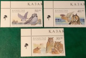 KAZAKHSTAN 2001. Owls. Mi #322/4. MNH-