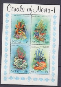 1983 Nevis 84-87/B2 Corals - overprint SPECIMEN