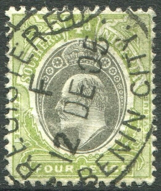 SOUTHERN NIGERIA-1905 4d Grey-Black & Olive-Green Sg 26 GOOD USED V48931