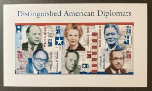 U.S. 2006 #4076 S/S, American Diplomats, MNH.