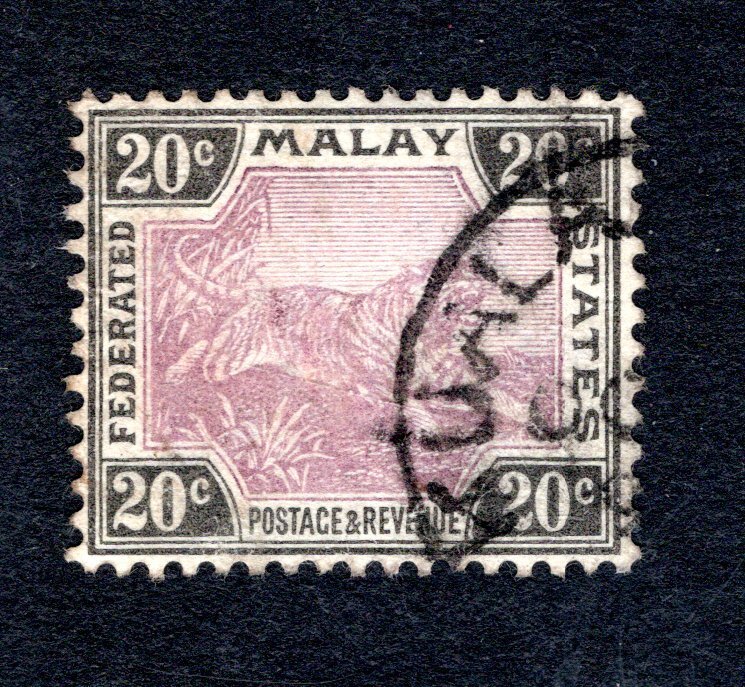 Federation of Malaya SC #24   VF, Used,  CV $17.50 ... .3700018/98