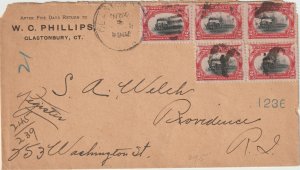 U.S Scott 295 ,5 low  trains used on cover