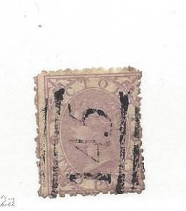 Victoria, 123, Queen Victoria Lilac Perf 13 Single, Used