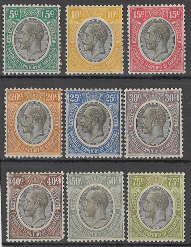 COLLECTION LOT OF # 1726 TANGANYIKA 9 MH STAMPS 1927 CV= $24
