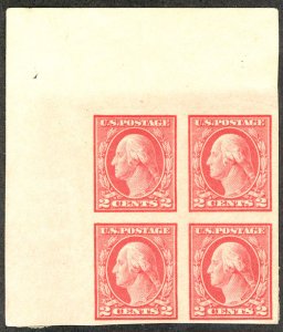 MALACK 482 XF OG Hr, Corner Margin Block, 3 stamps N..MORE.. g8357