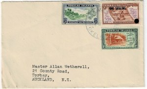 Tokelau Islands 1958 Fakaofo cancel on cover to New Zealand