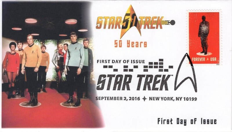 AO- 5133-3, 2016, StarTrek,  Add-on Cover, First Day Cover, Pictorial Postmark,