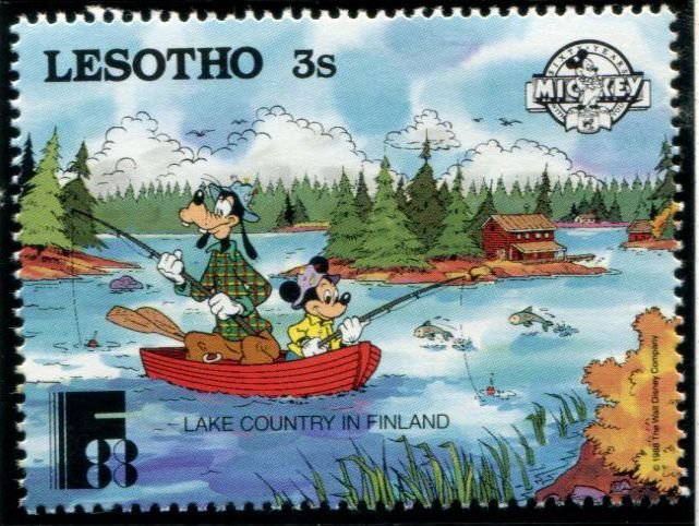 640-645 Lesotho Disney - FINLANDIA 88, MNH set of 6