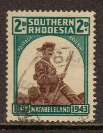 Southern Rhodesia   #64  used  (1943)  c.v. $0.50