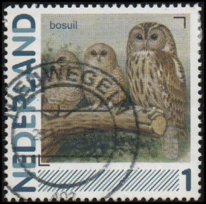 Netherlands 1385 - Used - 1 (46c) Tawny Owl (2011) (cv $2.15)